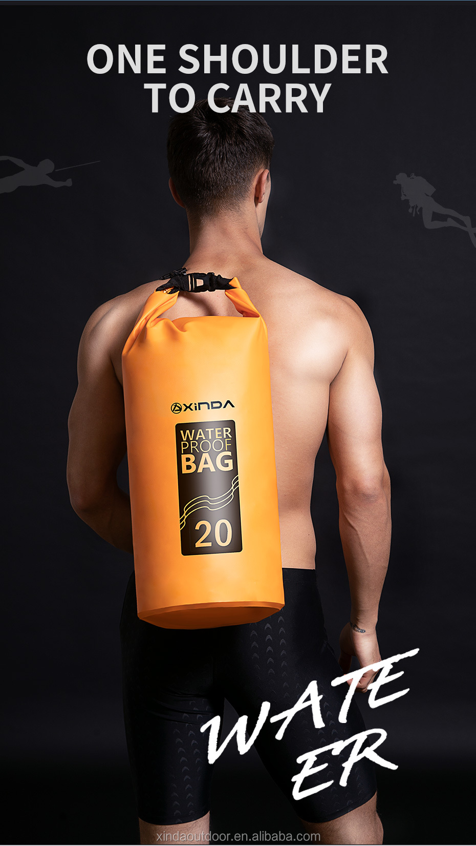 XINDA 5L10L 20L 30L waterproof bag swimming camping beach boating kayaking river trekking drifting dry bag