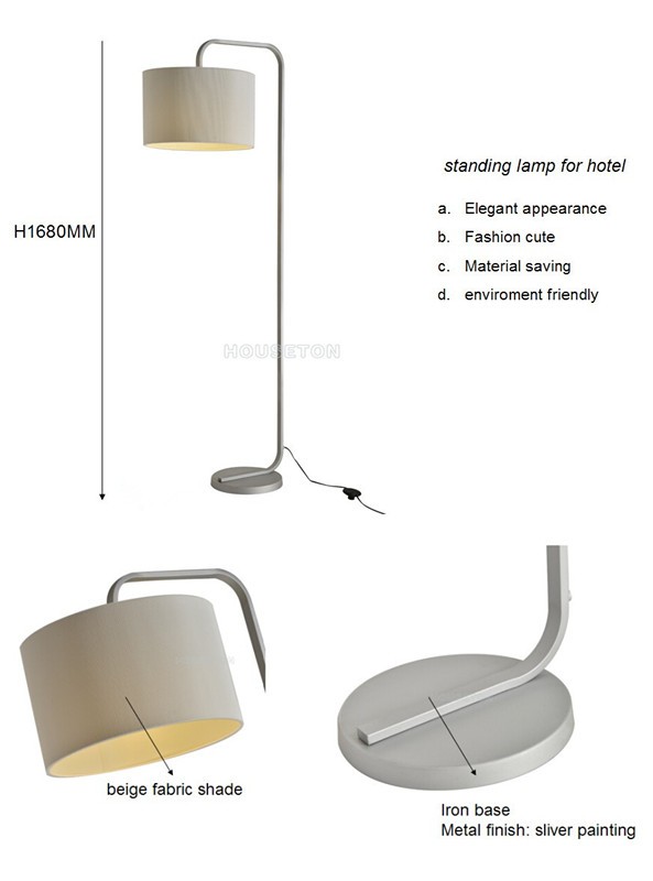 Zhongshan factory design modern reading fabric floor standing lamps