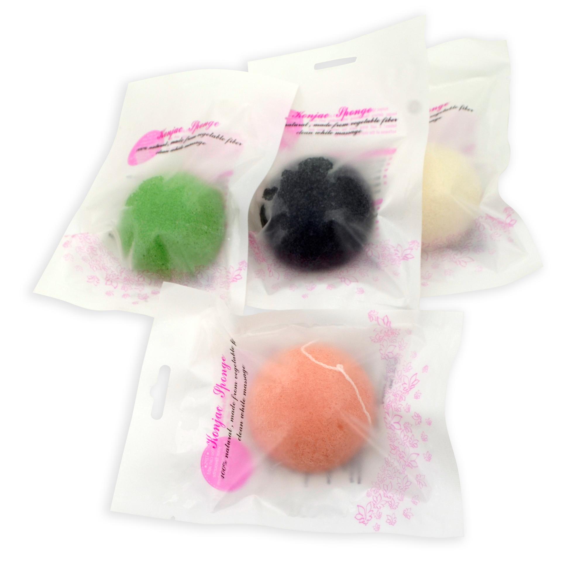 Wholesale White Color Shell Shape Natural Facial Organic Konjac Sponge