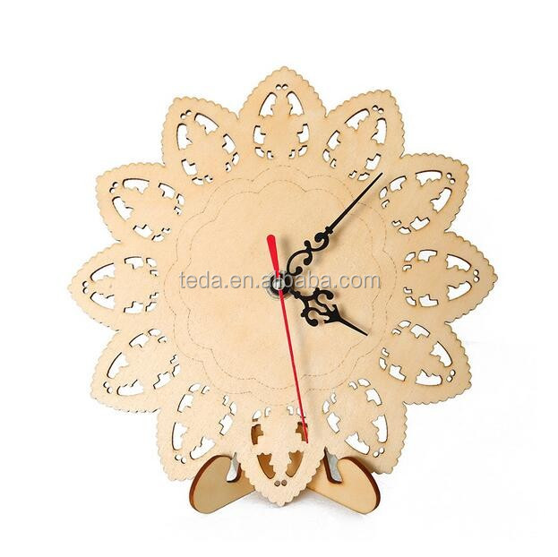 Fabricante de China de corte láser de madera al por mayor reloj de pared  moderno