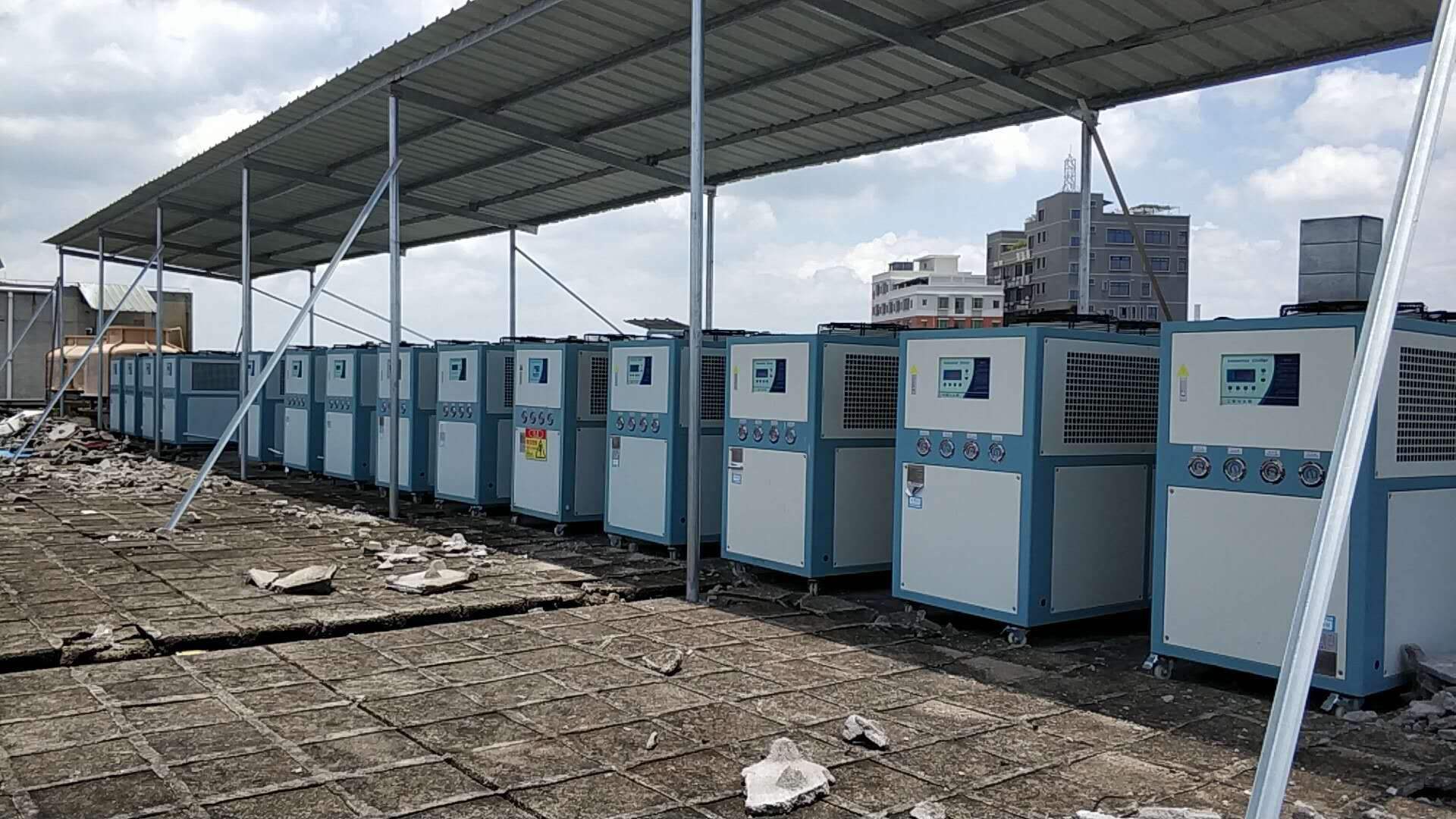 water screw type chiller cooling system use for laser industry