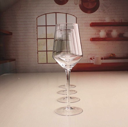 crystal wine glass with gift box packing OEM logo and pattern clear wine glass cup for wedding