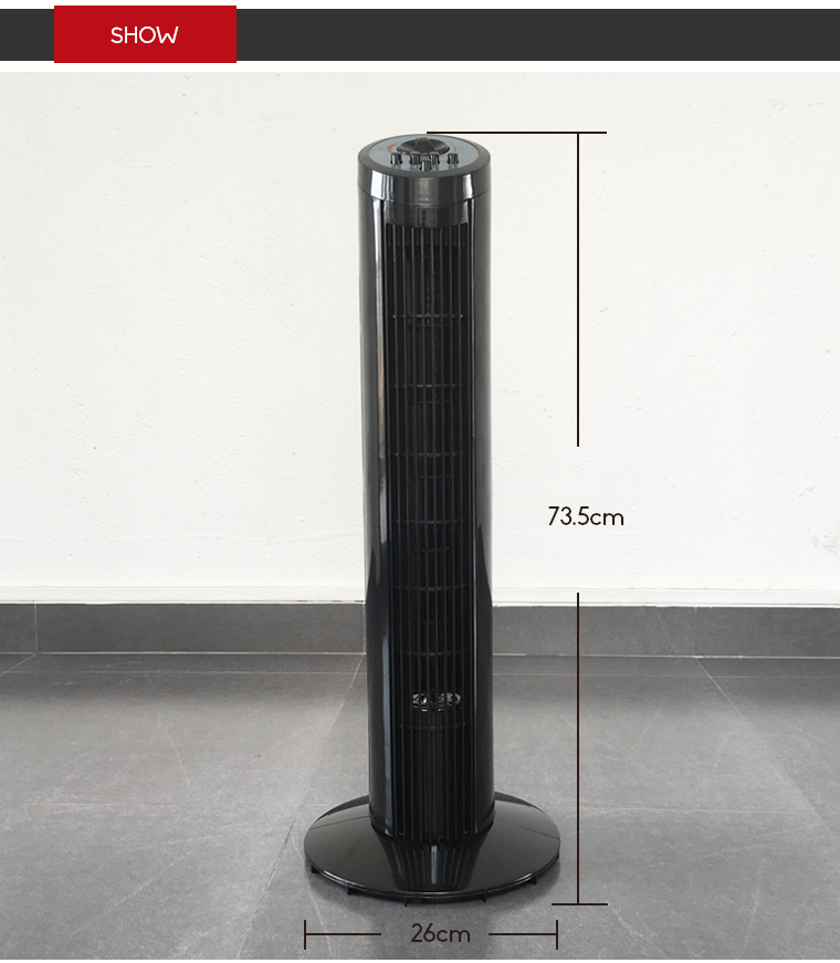 CE RoHs 29 Inch Tower Fan Home Use Bladeless Tower Fan Stand Cool Air Cooling Tower Fan For Promotion