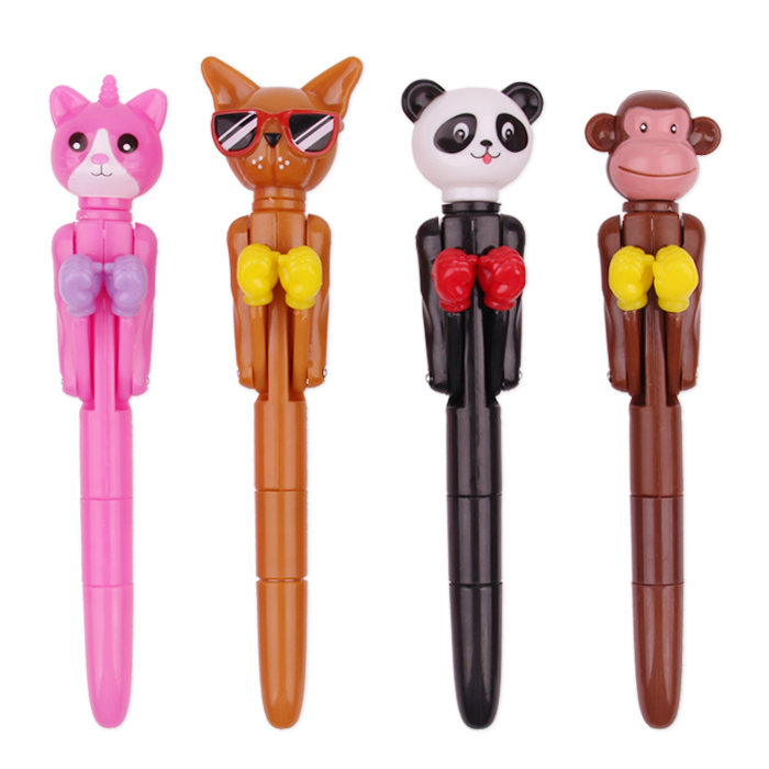 INTERWELL BP3629 Stress Ball Pen Custom Cute Souvenir Kawaii Kangaroo Boxing Pen for Kids