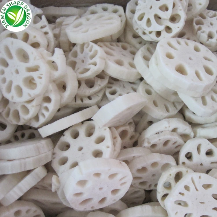 IQF sliced lotus root Sale wholesale prices cut frozen lotus root sliced