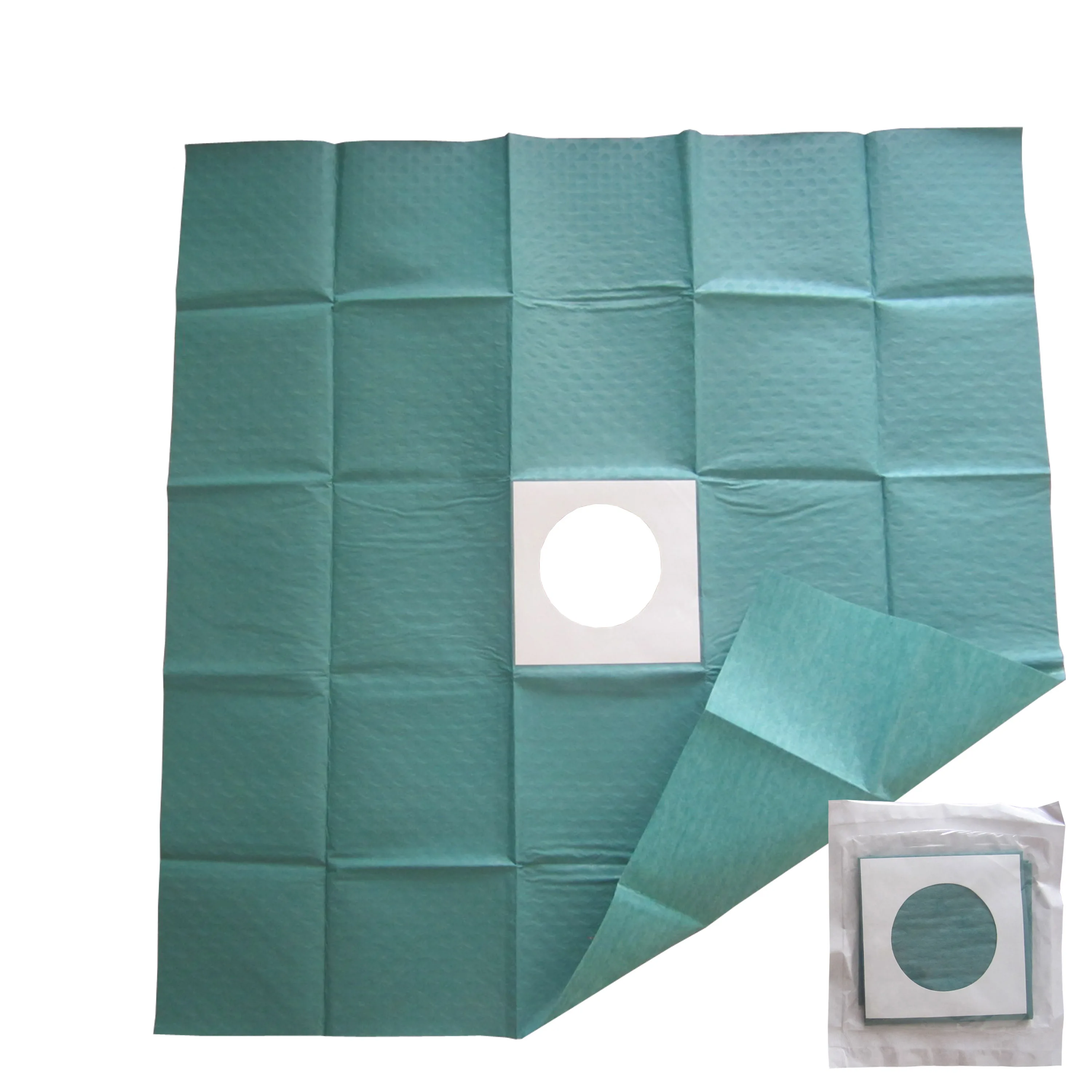 Sterile absorbent paper fenestrated drapes surgical drape with hole