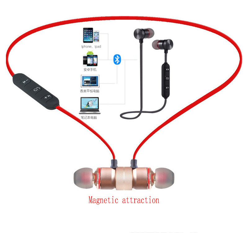 M5 Bluetooth Wireless Earphone Bluetooth headset Sports In Ear Magnetic Wireless Earbuds Earpiece With Mic For Mobile Phone