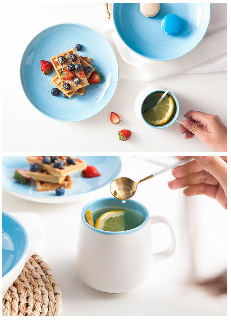 Creative Dinnerware Ceramic Skype Blue Tableware