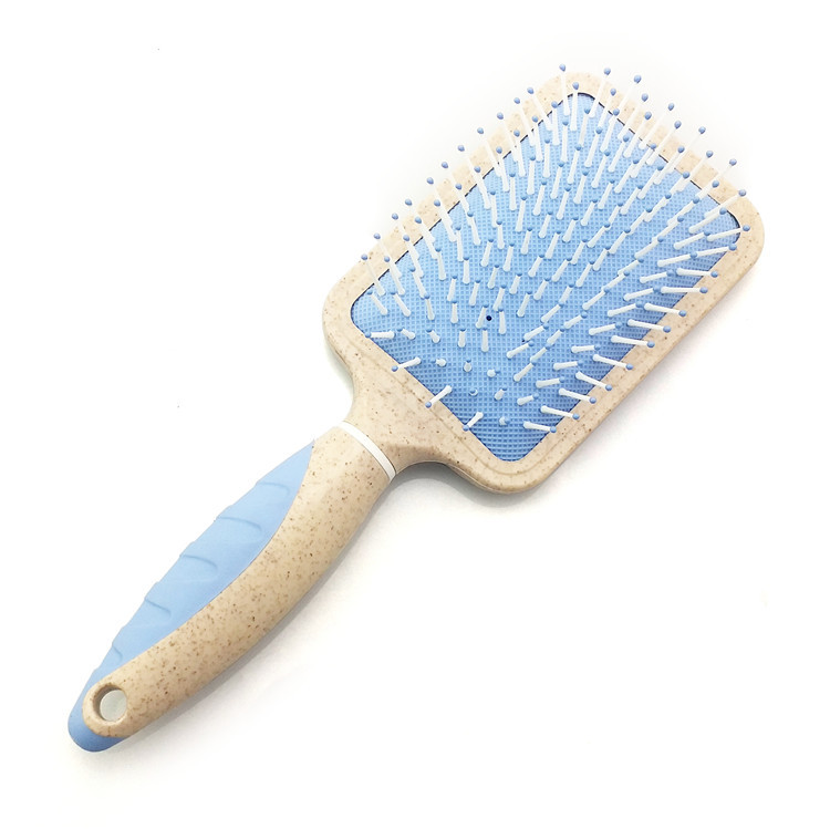 Private Label Hair Brush Eco-friendly Hair Brush Detangling Wheat Straw Paddle Hair Brush