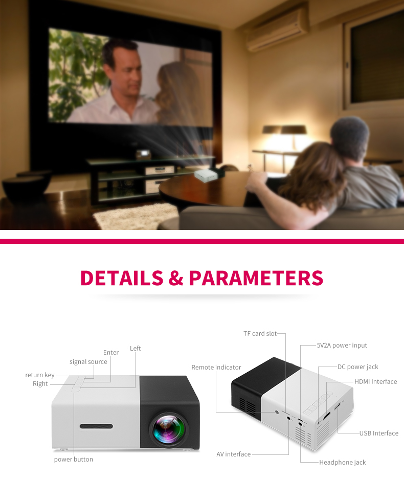 Chinese LCD Mobile Phone Projector Mini 3D Video Projector for Android