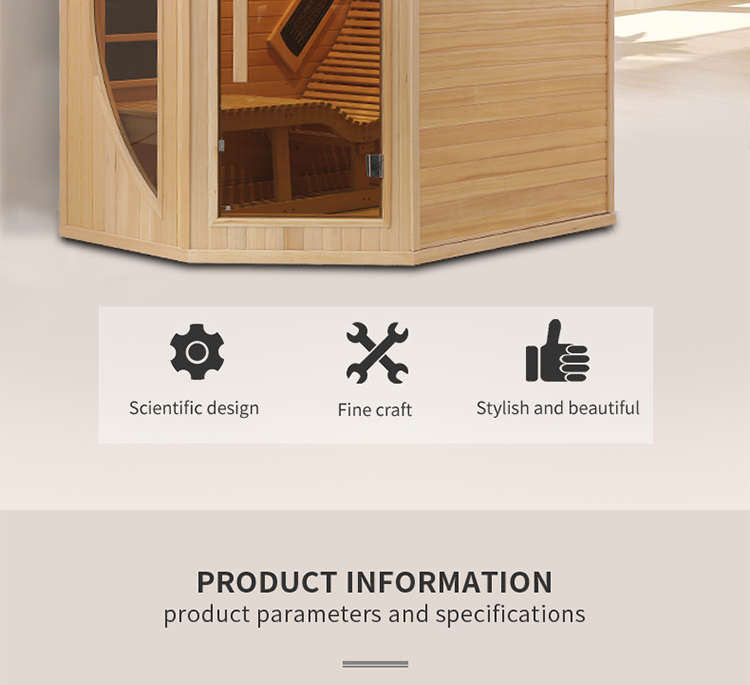 Luxury single lounge hemlock far infrared sauna room
