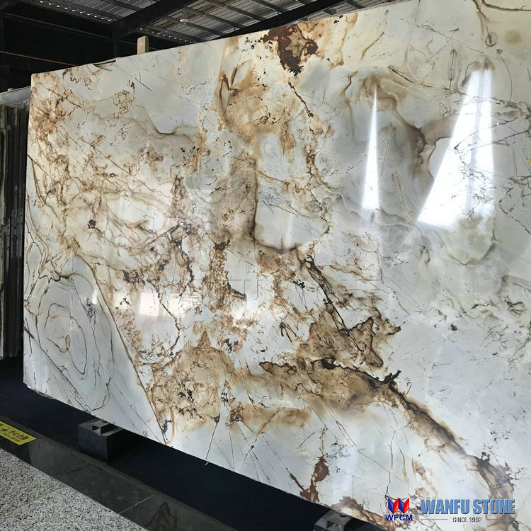 Brazil Granite Ice Jade Blue and Gold Color Granite Slab