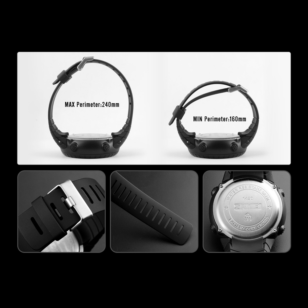 New models SKMEI 1420 promotional wrist watch sport watch band digital mens watches