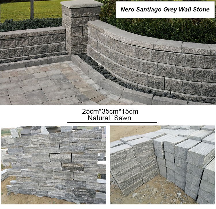 Samistone Outdoor Natural Decorative Grey Granite Wall Stone Culture Stone