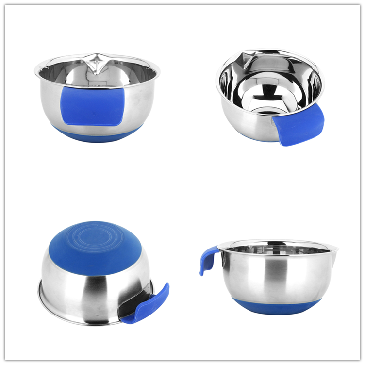 Silicone Bottom Mixing Bowl With Handle Tableware