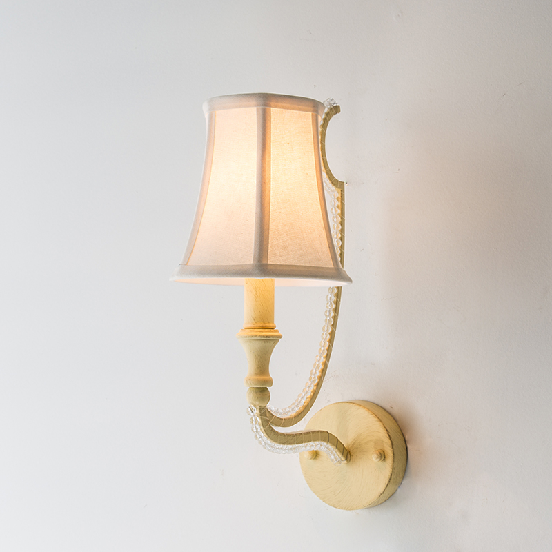 2 Heads Wall Sconce Retro Vintage Rustic Beaded crystal antique wall lamp