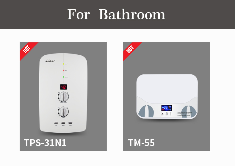 Portable Bathtub Mini Instant Hot Shower Water Heater Electric Shower Tankless Water Heater With Pump For Bathroom