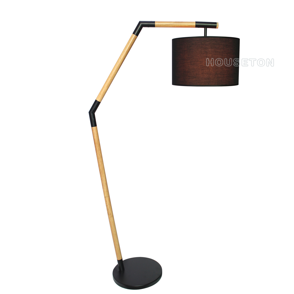 High power wood office indoor standing modern floor lamp fixtures