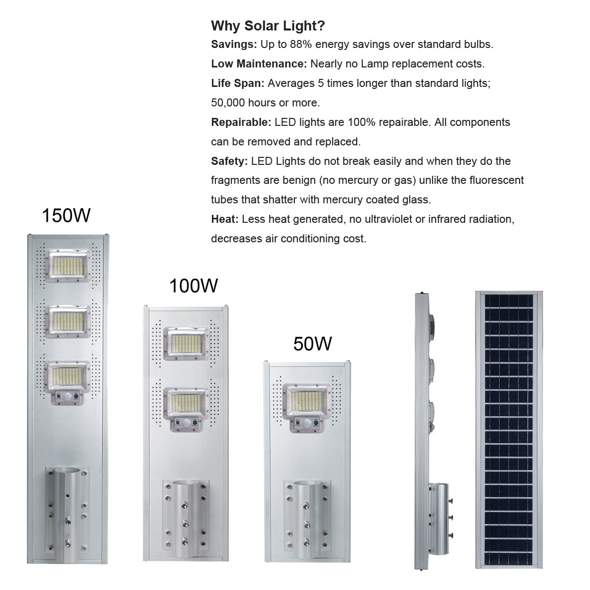 Stand Alone 100W 120W 150W 200W 300W Smart Outdoor Lamparas Solares Led Integrated All In One LED Solar Street Light