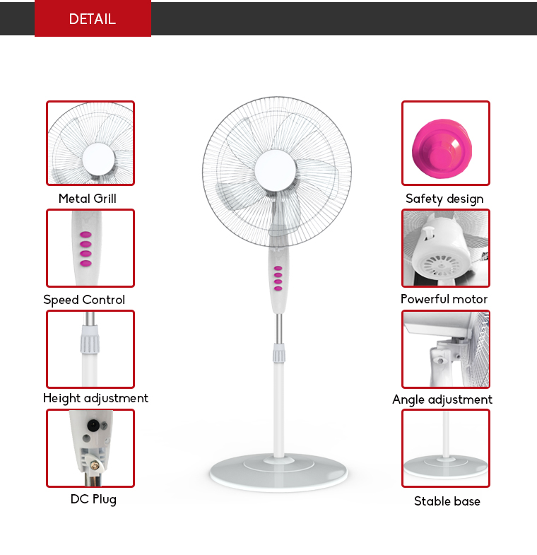 Good price 12 Volt DC Fan 5 Blades High Speed DC 12V Fan With 12V 10W Fan Motor
