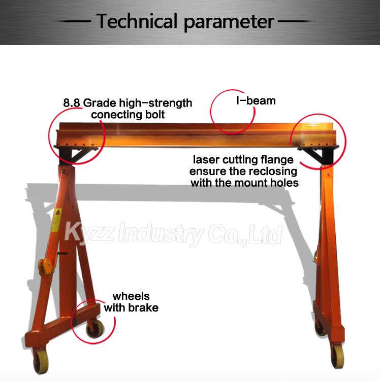 PT2-1 0.5 Ton 1 Ton 2 Ton 3 Ton 5 Ton 10 Ton A Frame Gantry Crane In Malaysia, Mini Type Gantry Crane