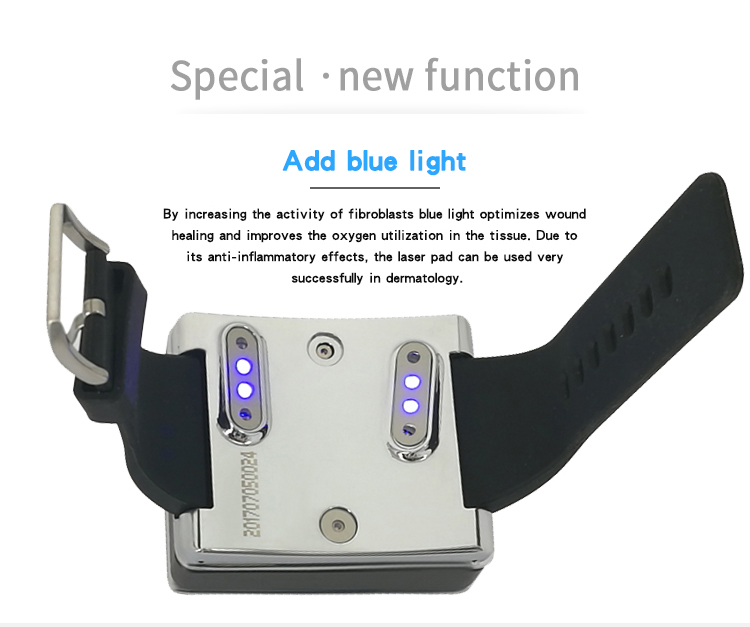 Elderly Health Care Physical Therapy Equipments Digital Wrist Cold Laser Therapy Watch for High Blood Pressure and Rhinitis