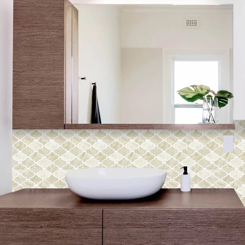 10" x 10" Peel and Stick Mosaic Tile in light yellow
