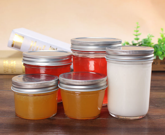 Glass Storage Jar With Plastic Cover Jars Seal Lids / heat-resistant glass jar /Glass Containers With metal Lids