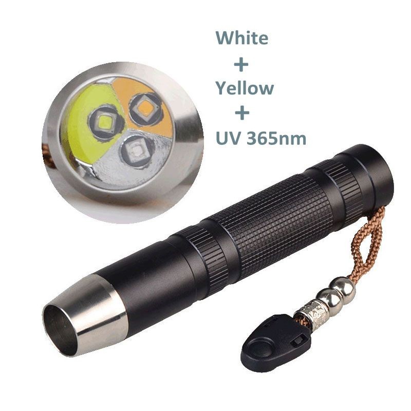 Led Uv Torch365nm R5 Gioielli di Giada Della Pietra Preziosa Luci di Identificazione A Raggi Ultravioletti/Giallo/Bianco 3 in 1 Gioielli di Luce Della Torcia Led Uv Torch365nm R5 Gioielli di Giada Della Pietra Preziosa Luci di Identificazione A Raggi Ultravioletti/Giallo/Bianco 3 in 1 Gioielli di Luce Della Torcia