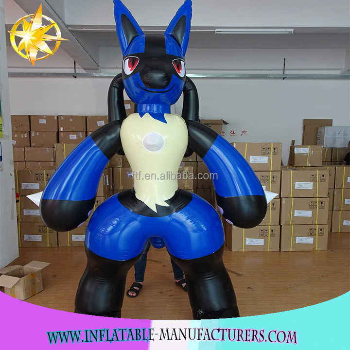 Custom Inflatable Mega Lucario Anthro Canine - Promotional Advertising ...
