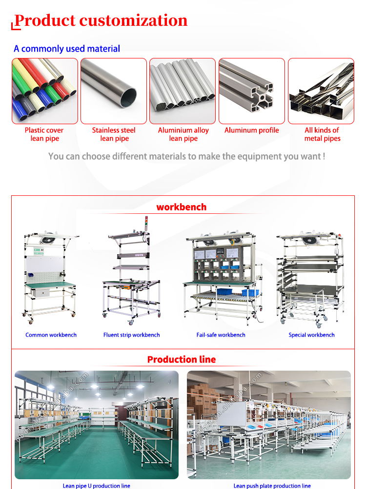 DIYA Industrial totes  lean pipe lean tube Plastic Platform Cart Stainless Steel Crate