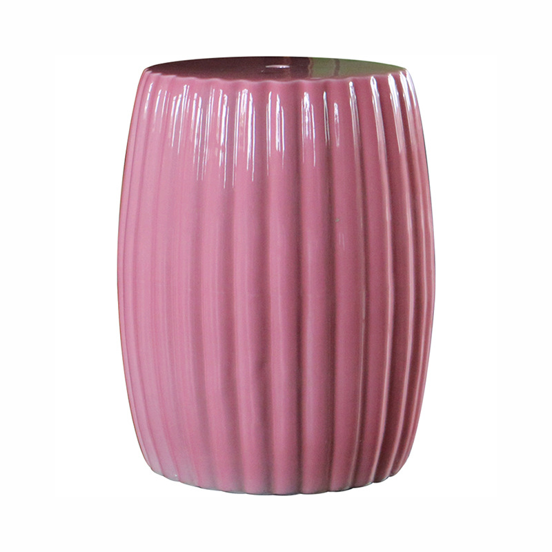Jingdezhen ceramic drum stool flower stand with different color for hotel and home decoration wholesale retail