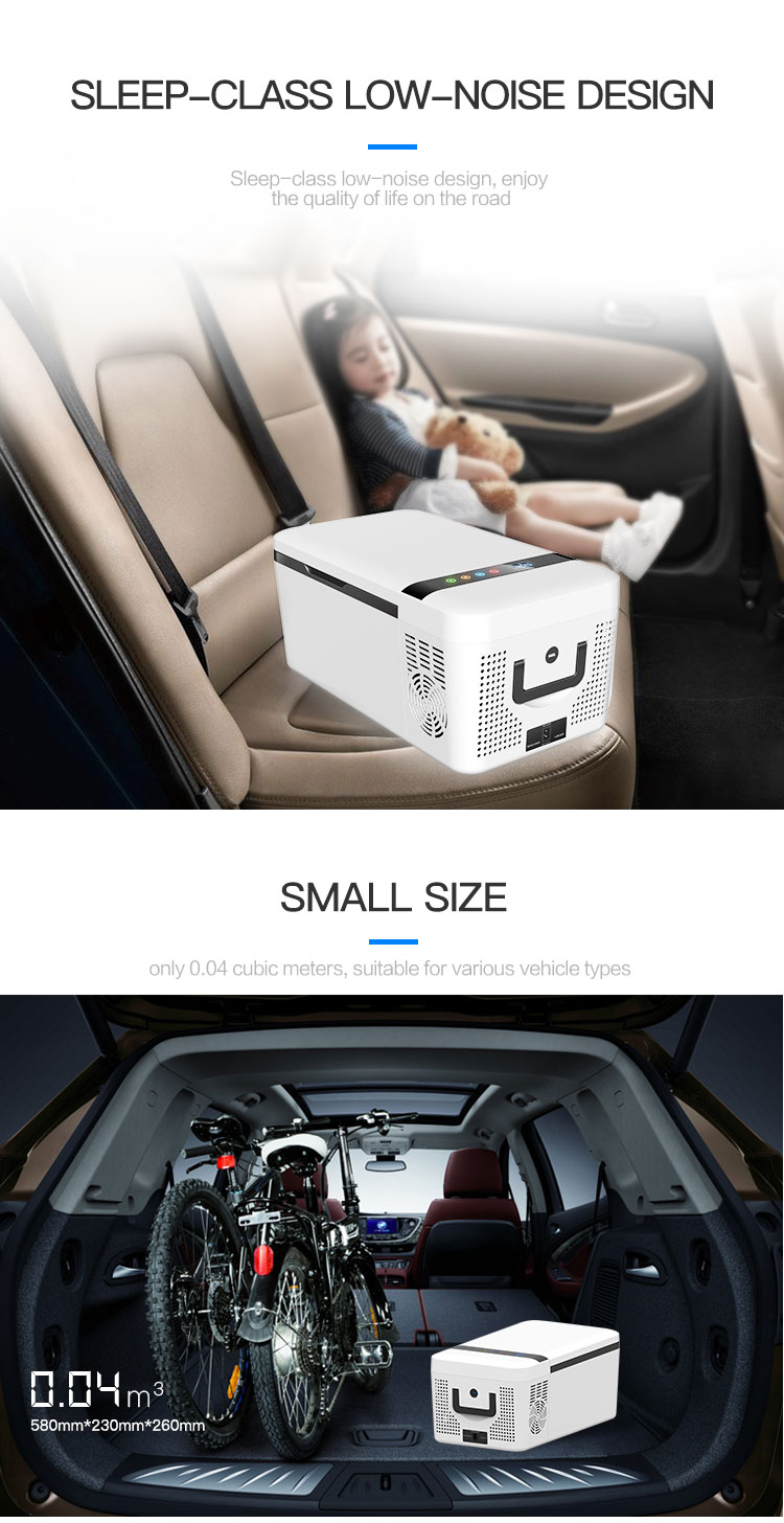 Factory direct wholesale 15L mini portable car refrigerator