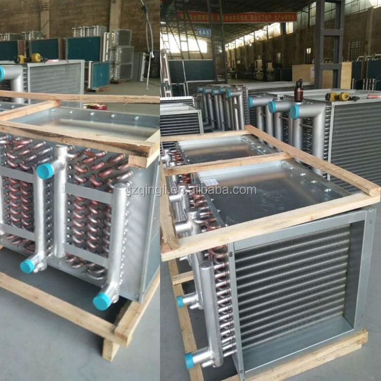 Copper Tube Aluminum Foil Fin Heat Exchanger Freon Water Condenser