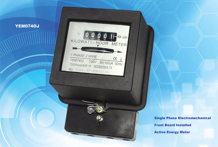 China Factory Good Quality Single Phase Electric Meter Price/Mechanical Counter Meter/ plastic electric meter cover