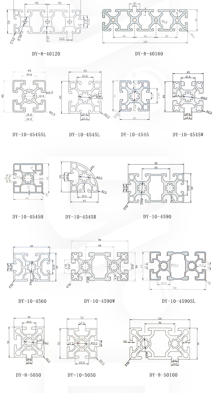 4080 2040 vスロット アルミニウム プロフィール8020のアルミニウム プロフィール4040のアルミニウム プロフィール