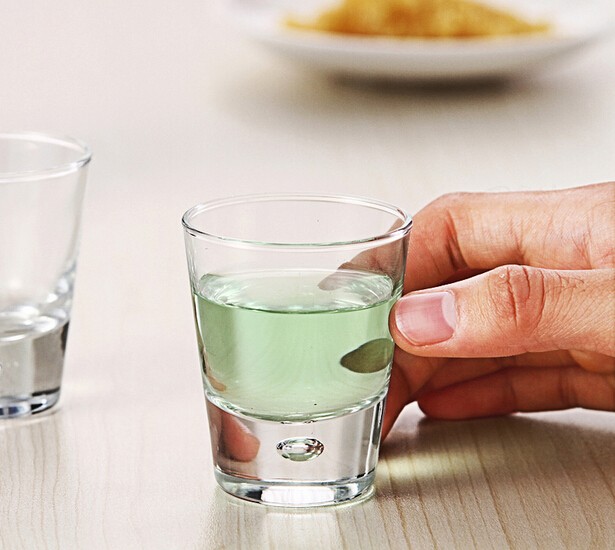Round Shape Mini Size Clear Shot Glass Accept Customized Logo Glass Shot