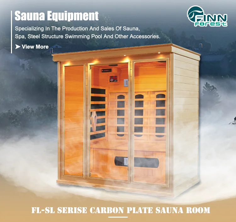 sauna house outdoor far infrared sauna cabin hemlock dry steam sauna with led light