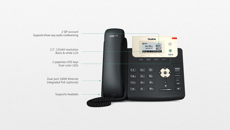 Telefone IP de Entrada Modelo Antigo Yea-link Marca T19P E2 / T21P