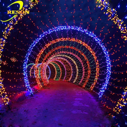 Outdoor 3D Tunnel Lights Street Decoration For Holidays