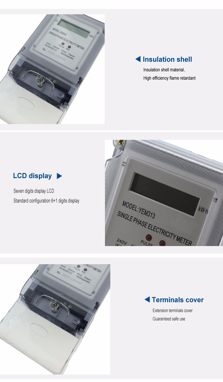 Hot Sale Manufacturers Single Phase Watt/Electric Meter/Power Meter
