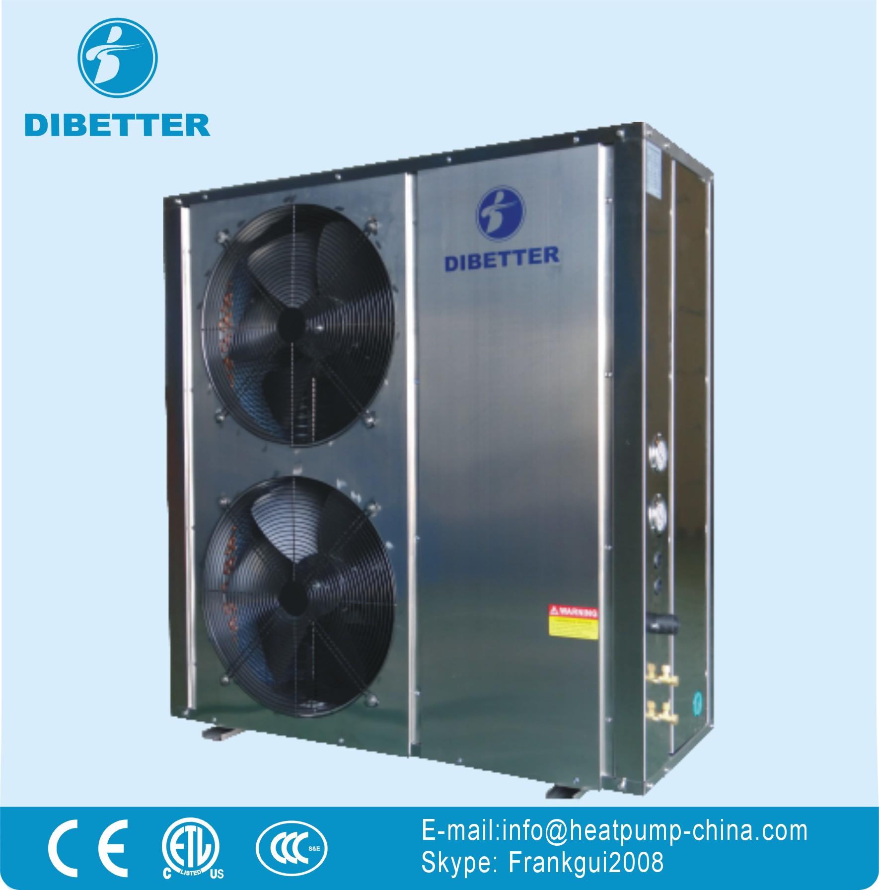 18KW air to water Heat pumps Swimming Pool Water Heater Mini EVI Air Source Heat Pump
