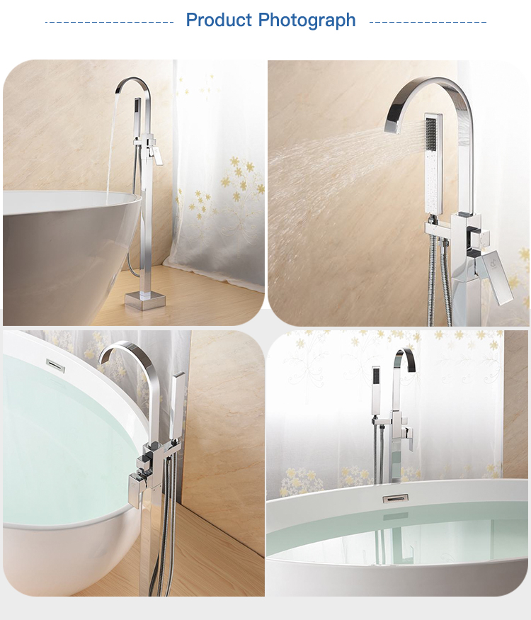 Wholesale Freestanding Bathtub 59# Brass Faucet /Tap Mixer Plate Chrome