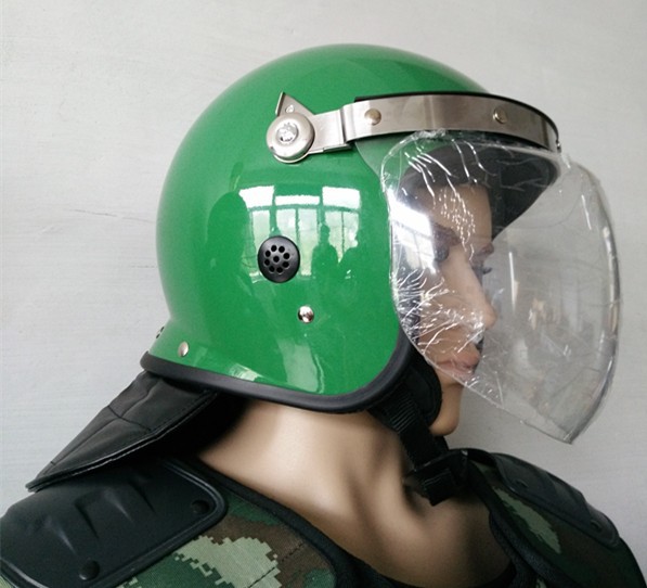 橄榄绿色警察控制头盔警察战术装备