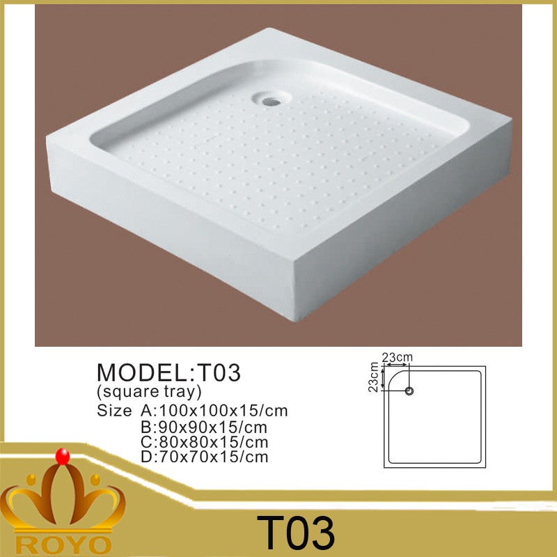 90x90 Abs Square Shape 15Cm Portable Shower Tray In Zhejiang