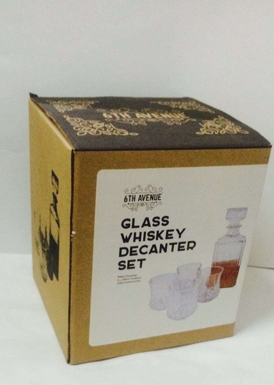 Haonai hot sale wine glass set whiskey decanter set glass whiskey decanter