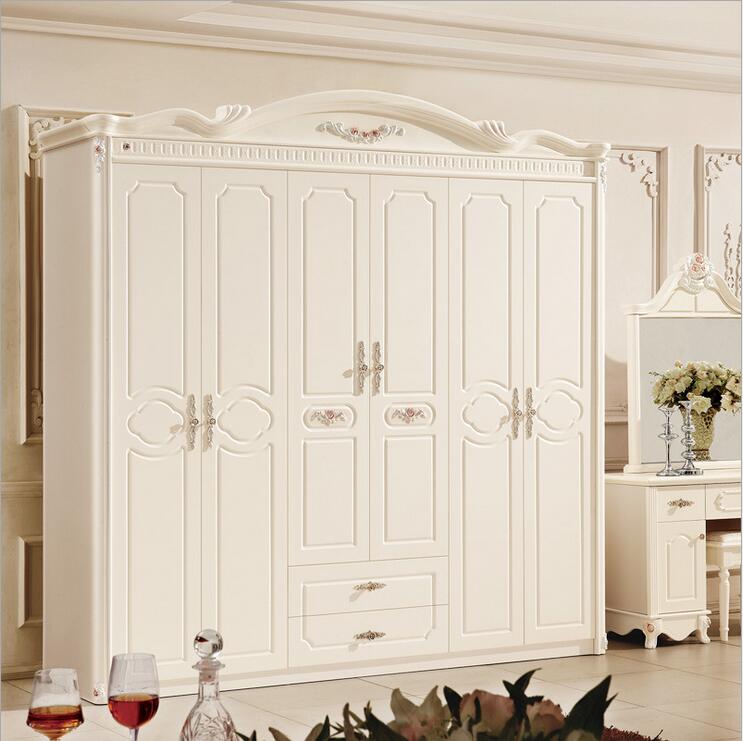 four door wardrobe antique European whole wardrobe French bedroom furniture wardrobe pfy10017
