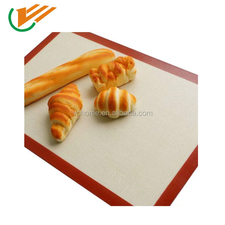 Baking tools Hot selling OEM Durable Side PTFE Coated Silicone Baking Mat for Pastry LFGB approved