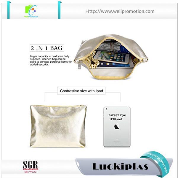 حقائب حمل شفافة من البولي فينيل كلوريد أنيقة شفافة للنساء ، مجموعة حقيبة حمل للشاطئ