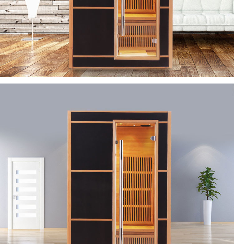 2 person new style far infrared carbon heating panel sauna room